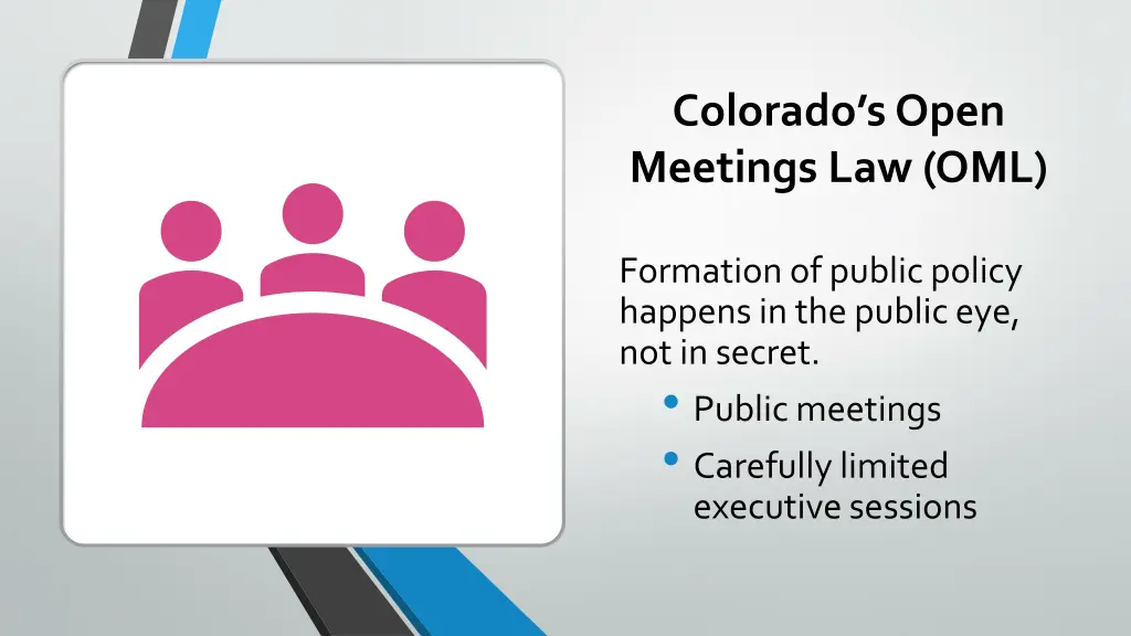 colorado s open meetings law oml