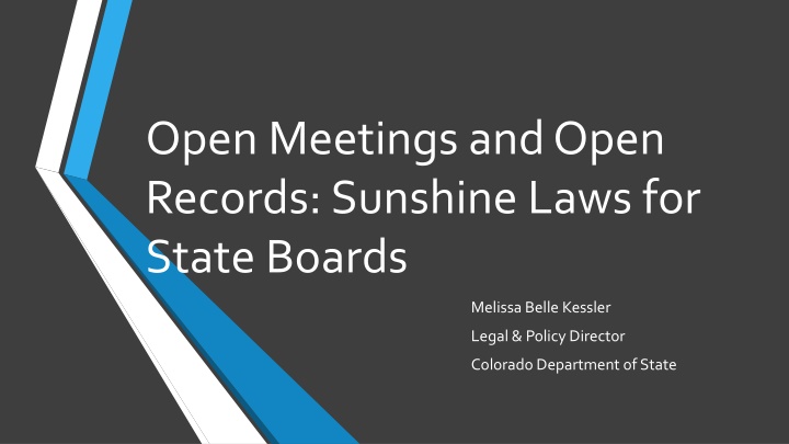 open meetings and open records sunshine laws