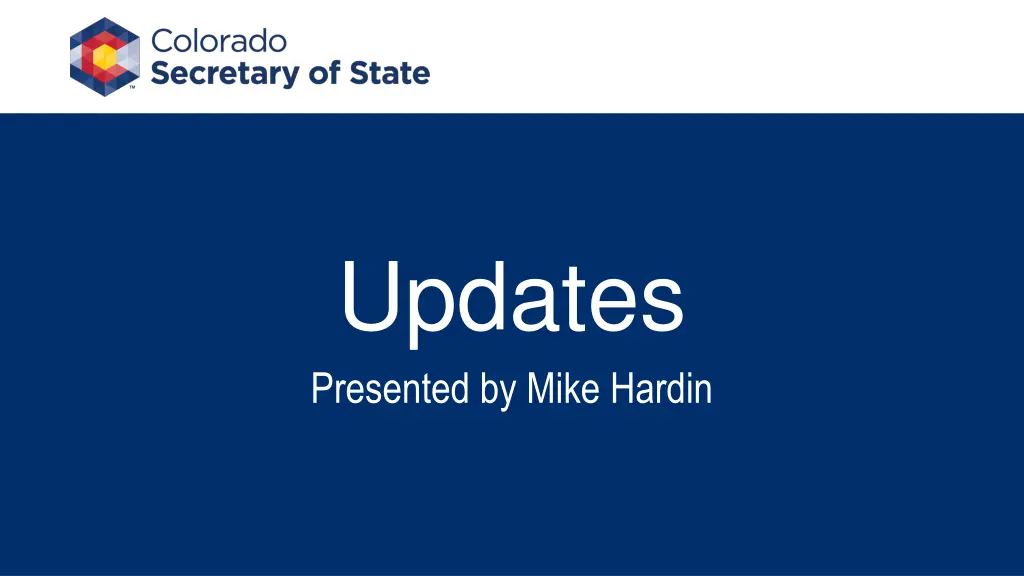 updates presented by mike hardin