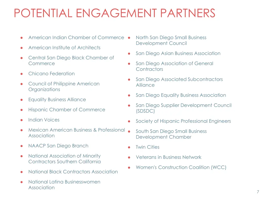 potential engagement partners 1