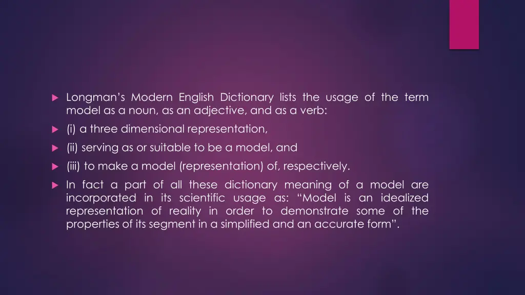 longman s modern english dictionary lists