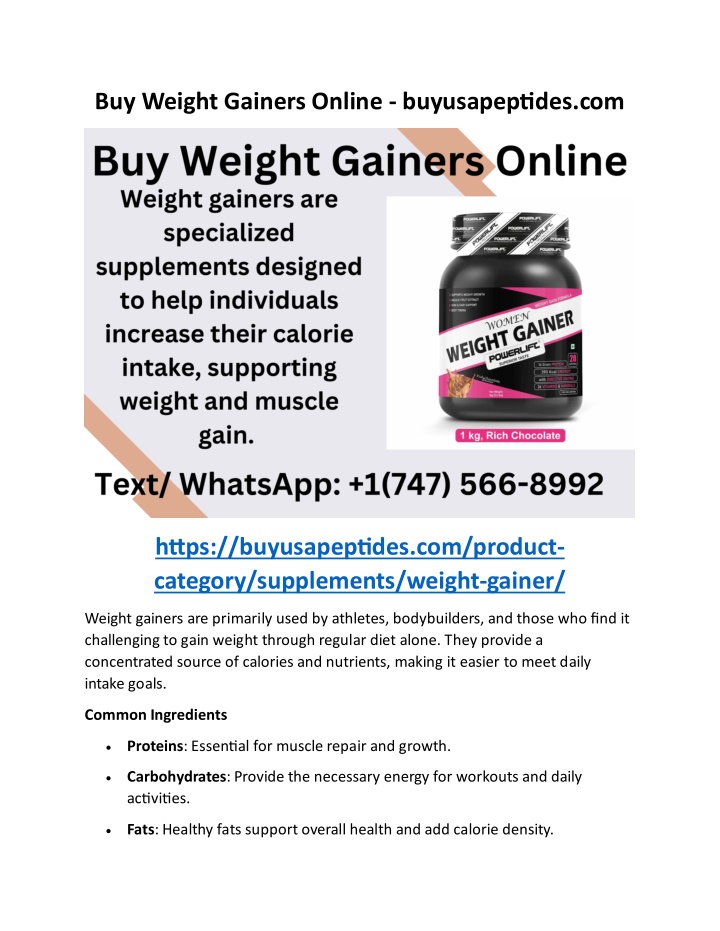 buy weight gainers online buyusapeptides com