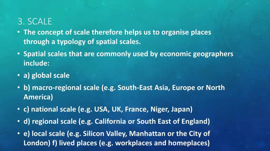 3 scale the concept of scale therefore helps