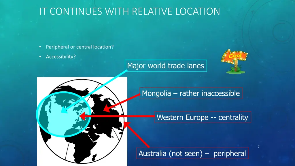 it continues with relative location