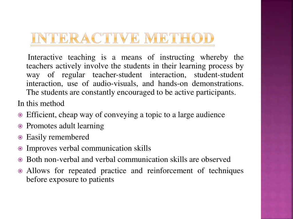 interactive method