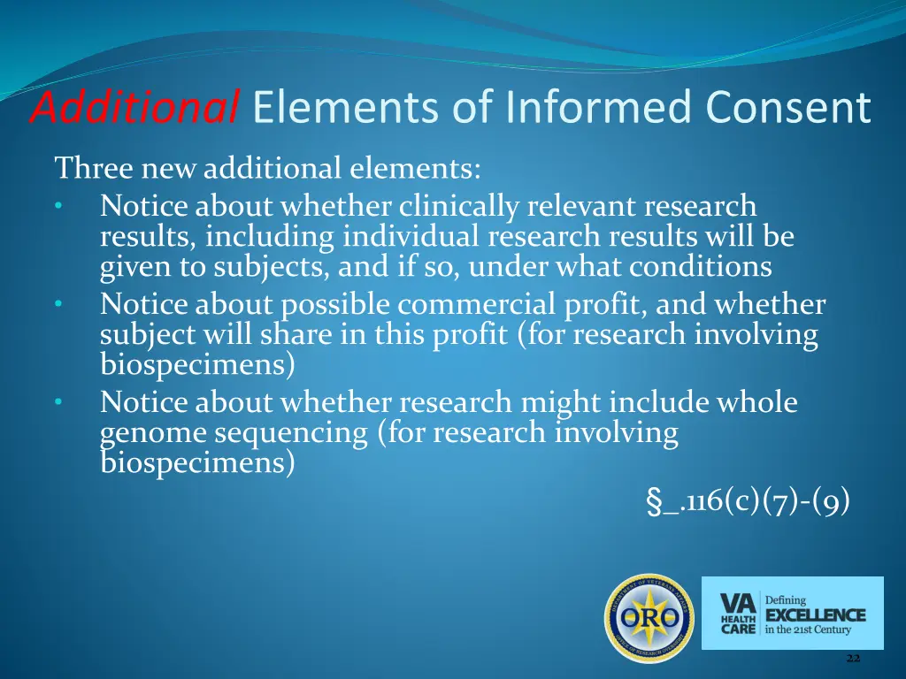 additional elements of informed consent