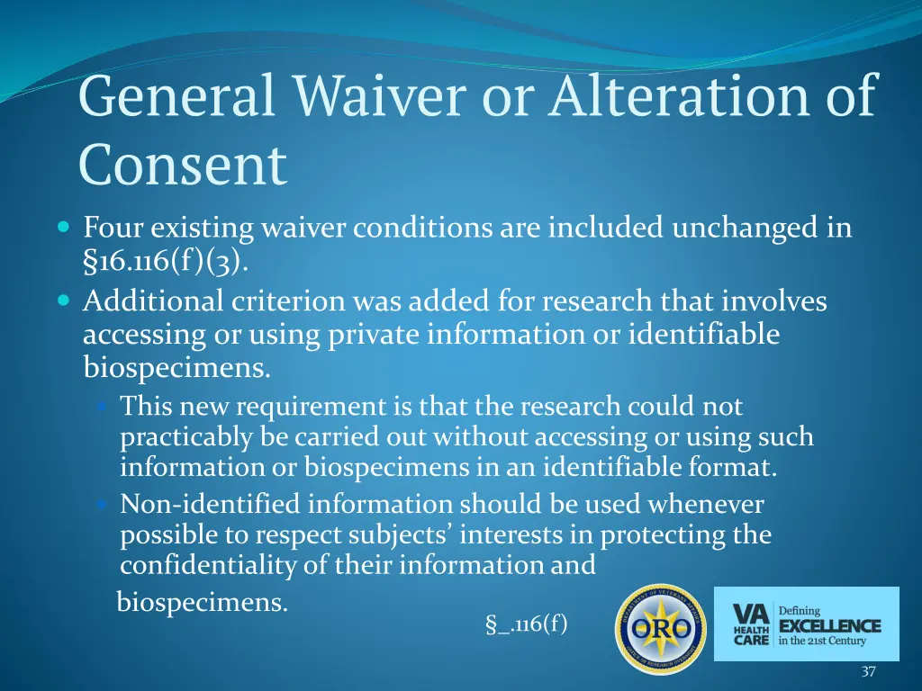 general waiver or alteration of consent four