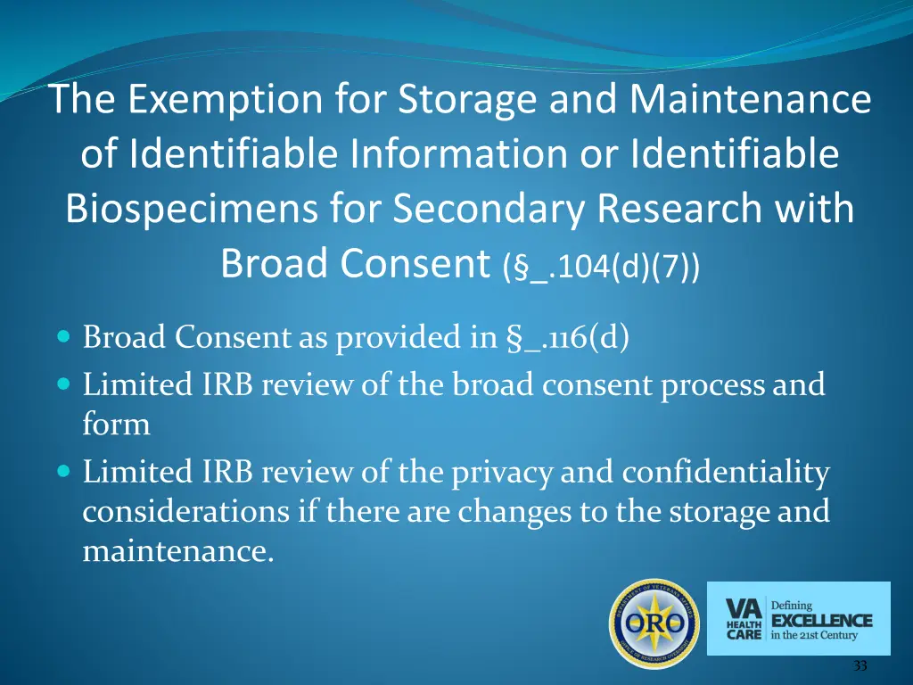 the exemption for storage and maintenance