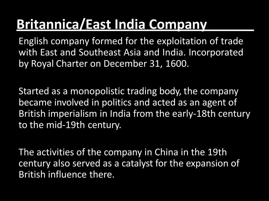 britannica east india company english company