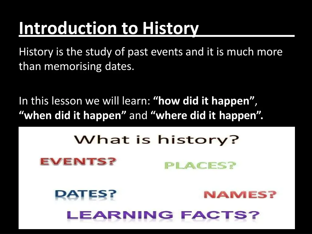 introduction to history