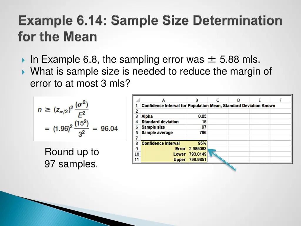 in example 6 8 the sampling error