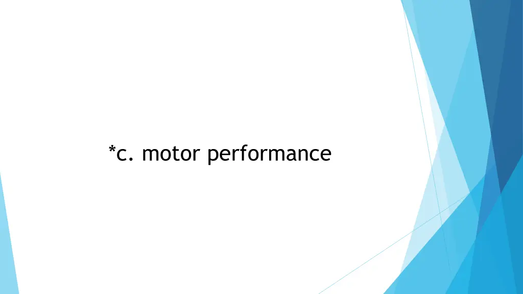 c motor performance