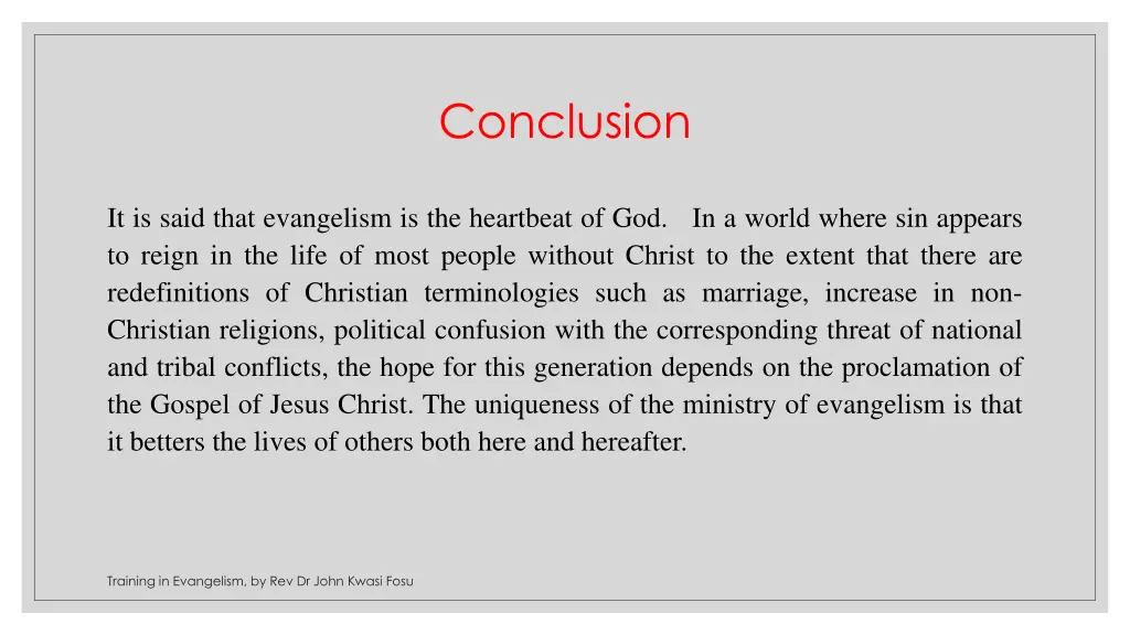 conclusion