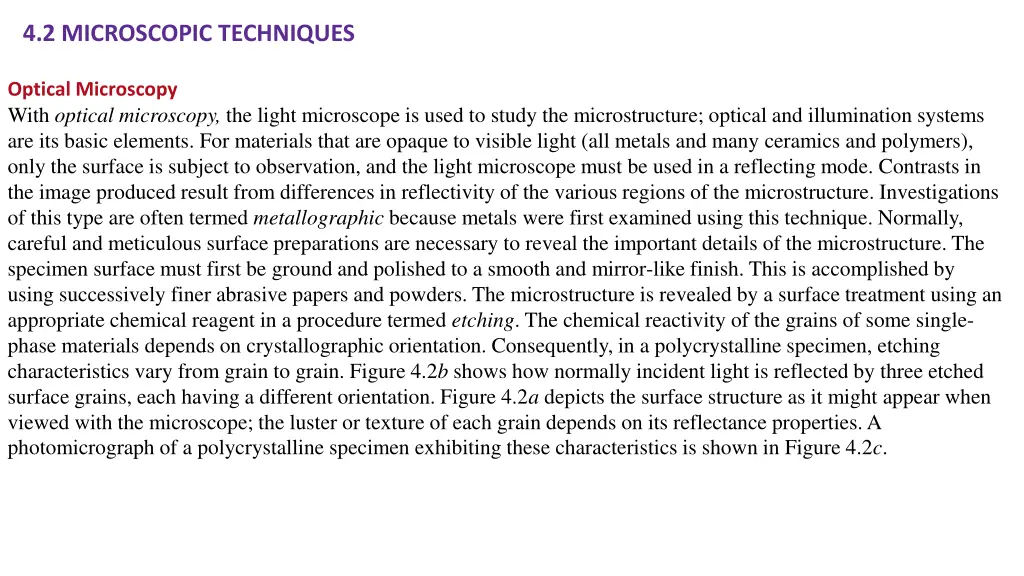 4 2 microscopic techniques