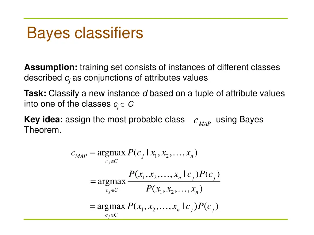 bayes classifiers