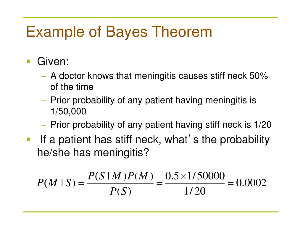 example of bayes theorem