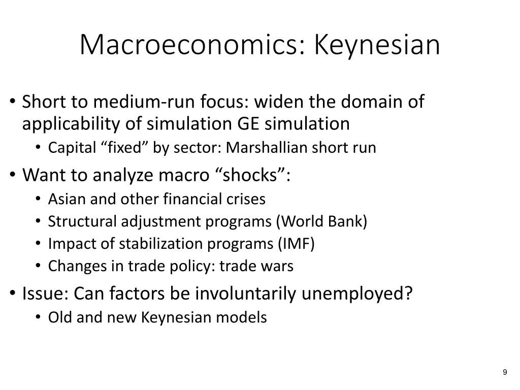 macroeconomics keynesian