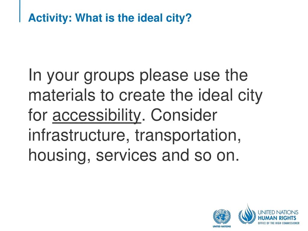 activity what is the ideal city