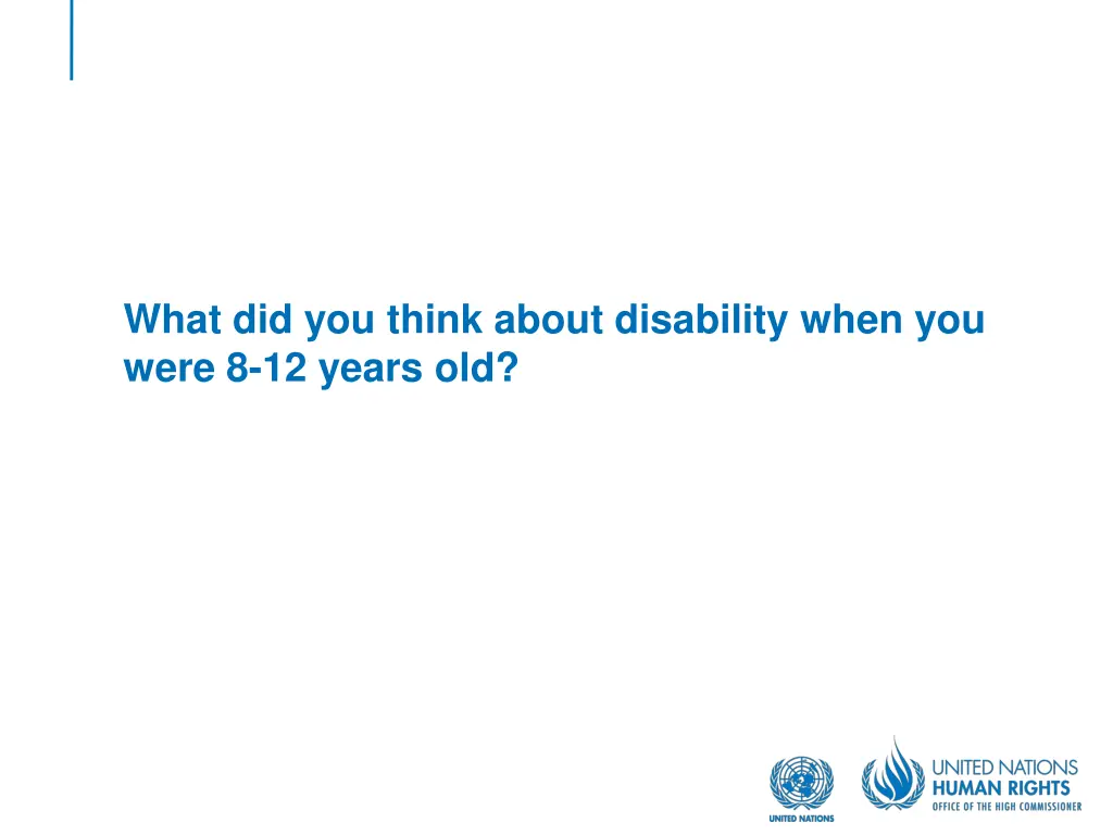 what did you think about disability when you were