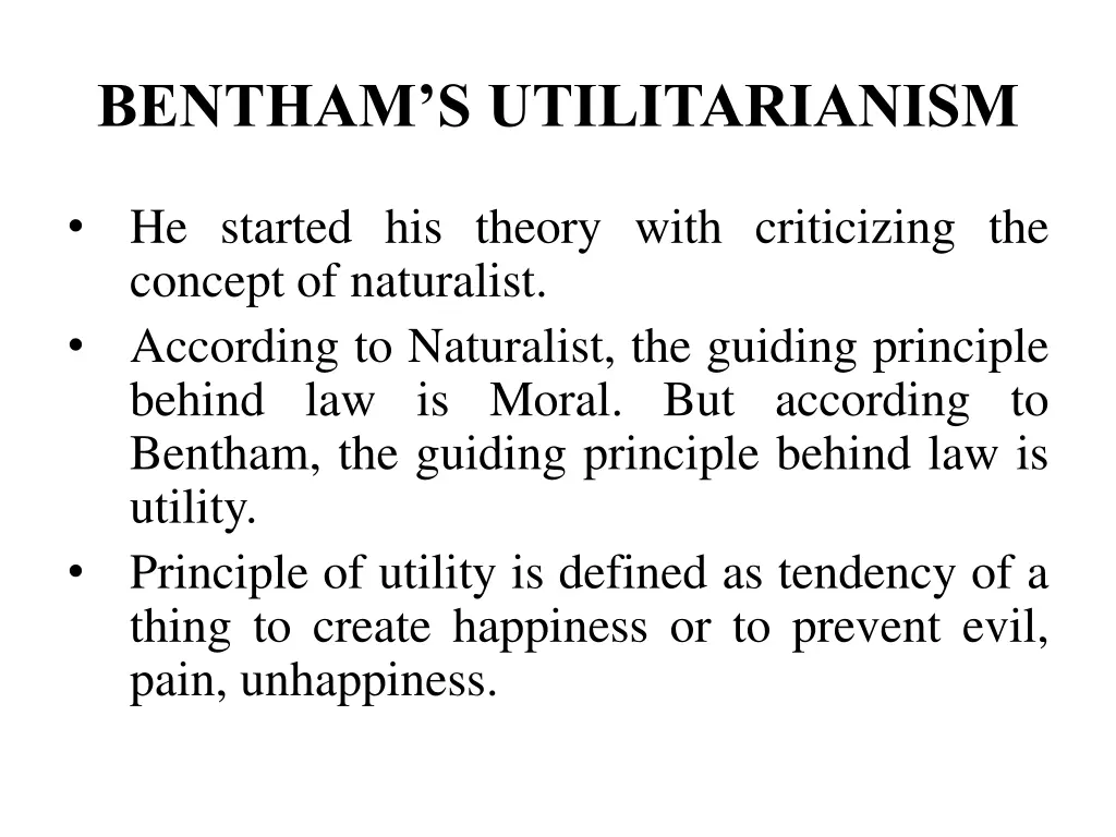 bentham s utilitarianism