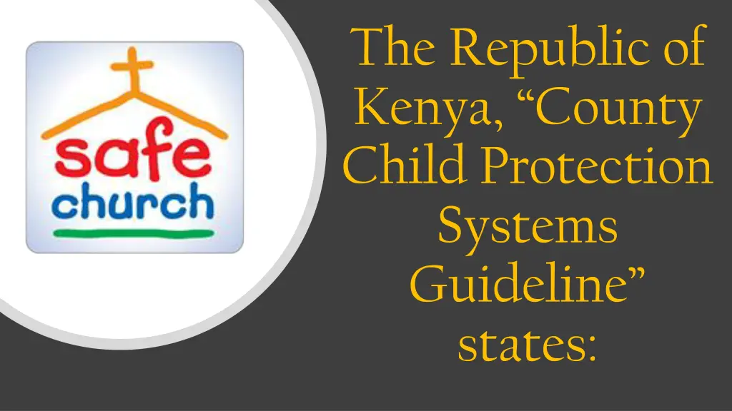 the republic of kenya county child protection