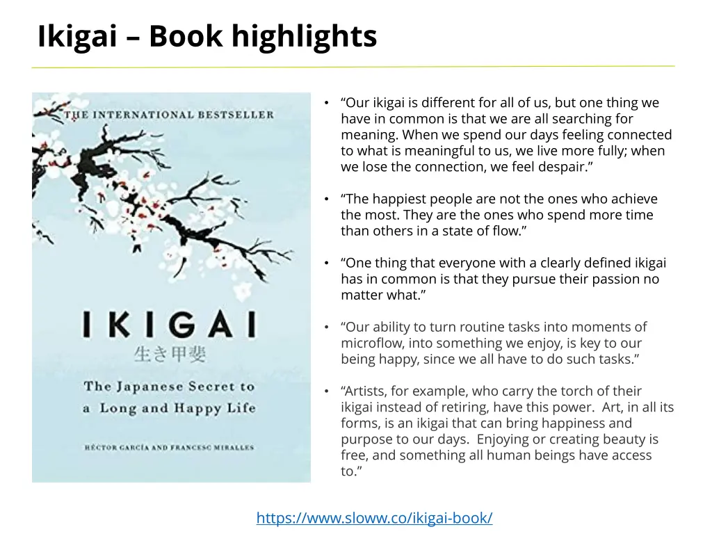 ikigai book highlights