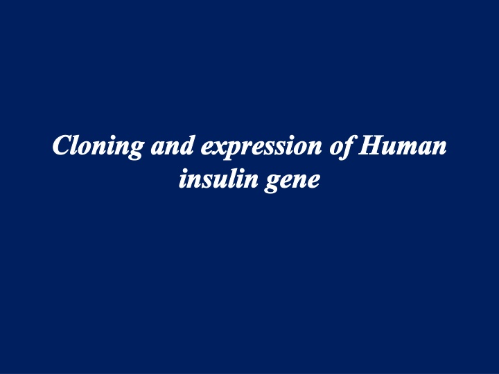 cloning and expression of human cloning