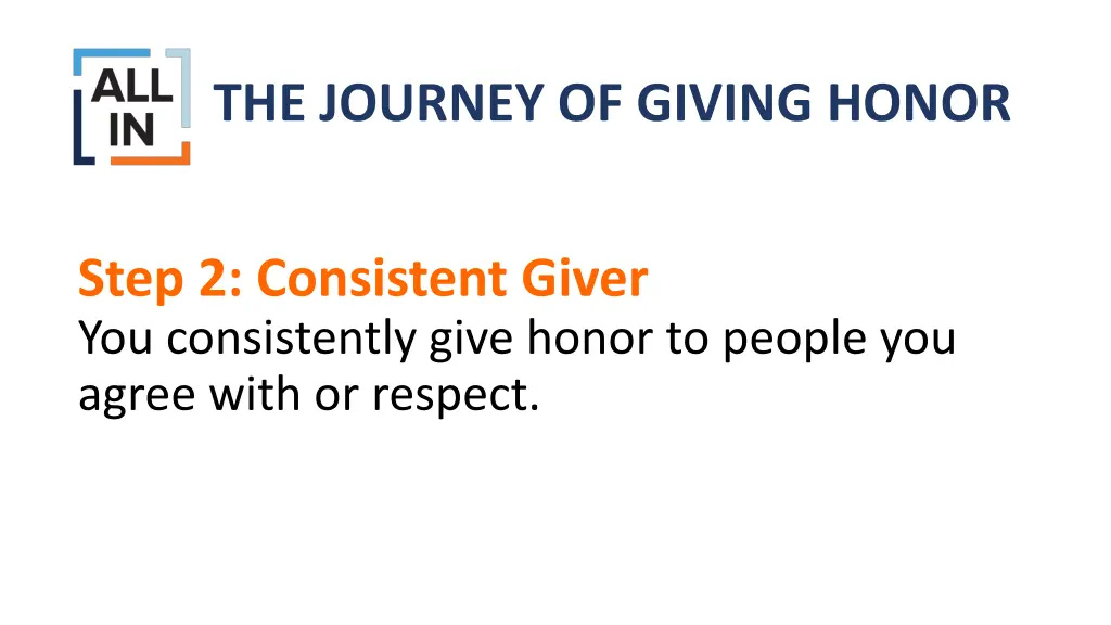 the journey of giving honor 1