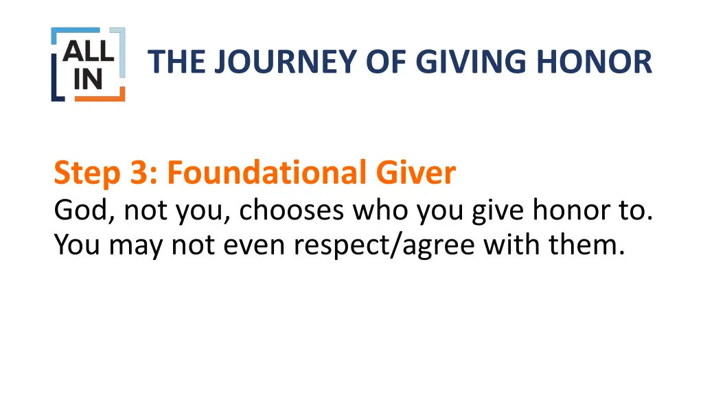 the journey of giving honor 2