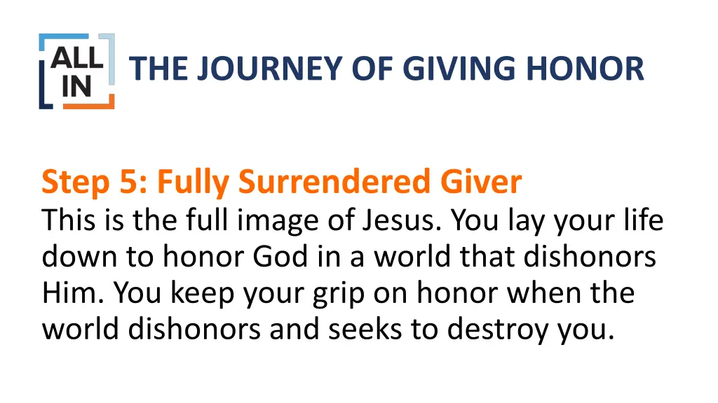 the journey of giving honor 4