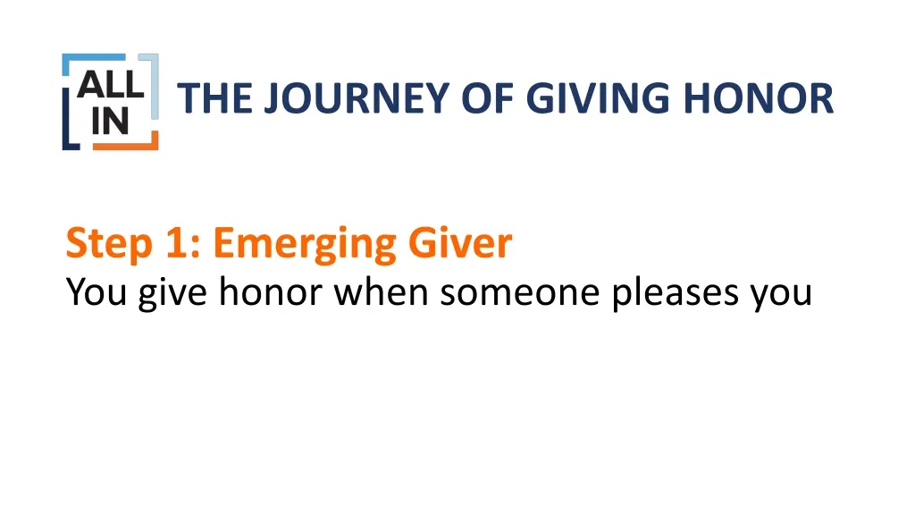 the journey of giving honor