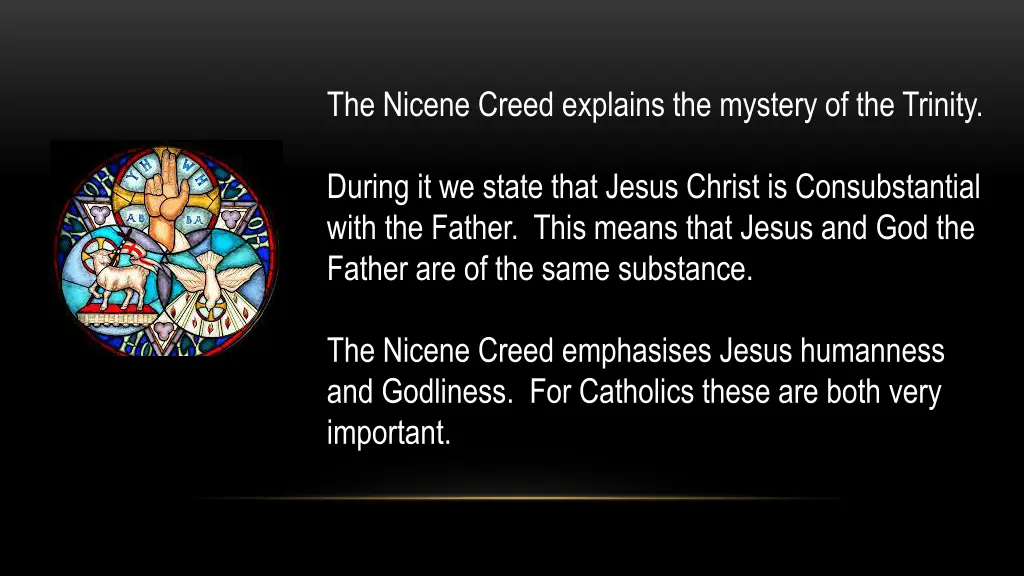 the nicene creed explains the mystery