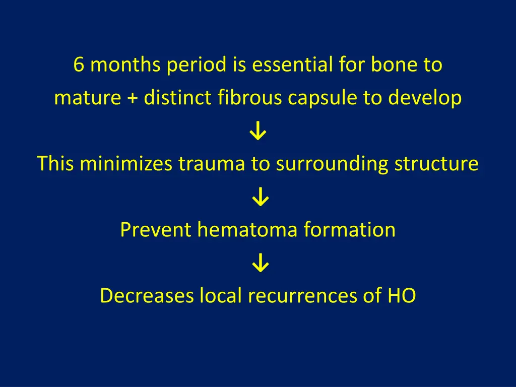 6 months period is essential for bone to mature