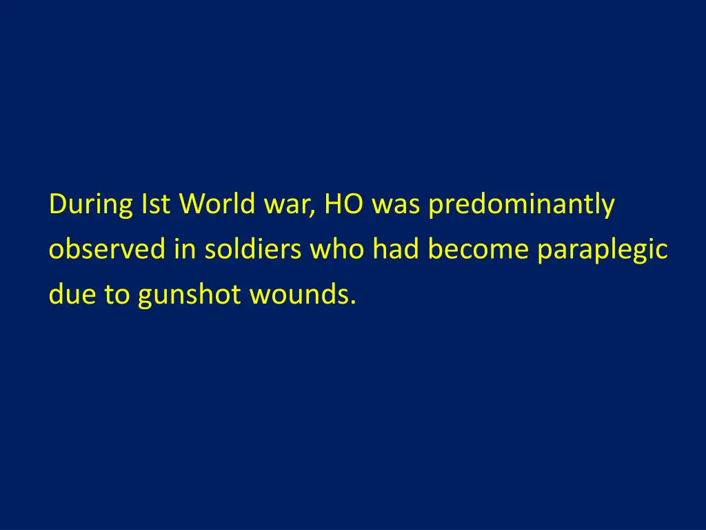 during ist world war ho was predominantly