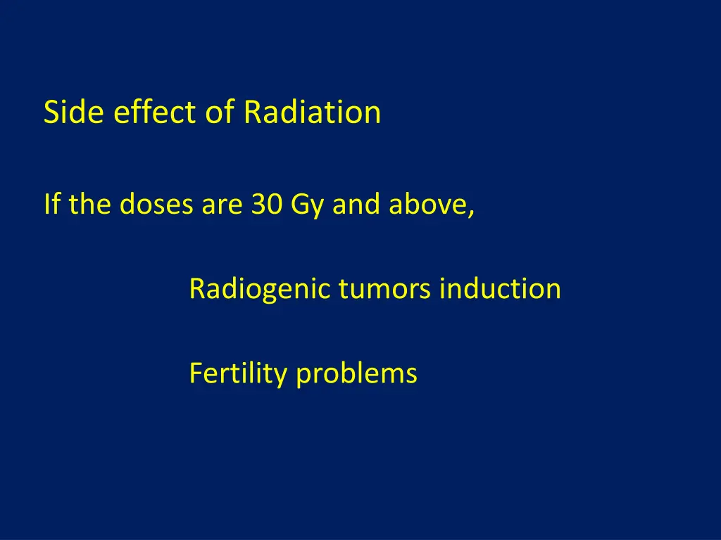 side effect of radiation