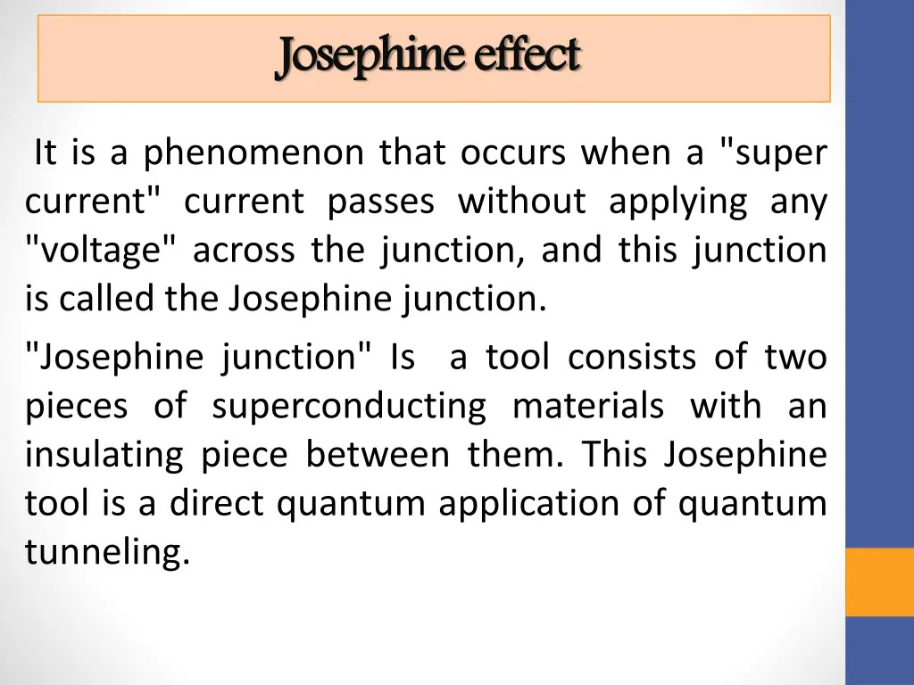 josephine effect