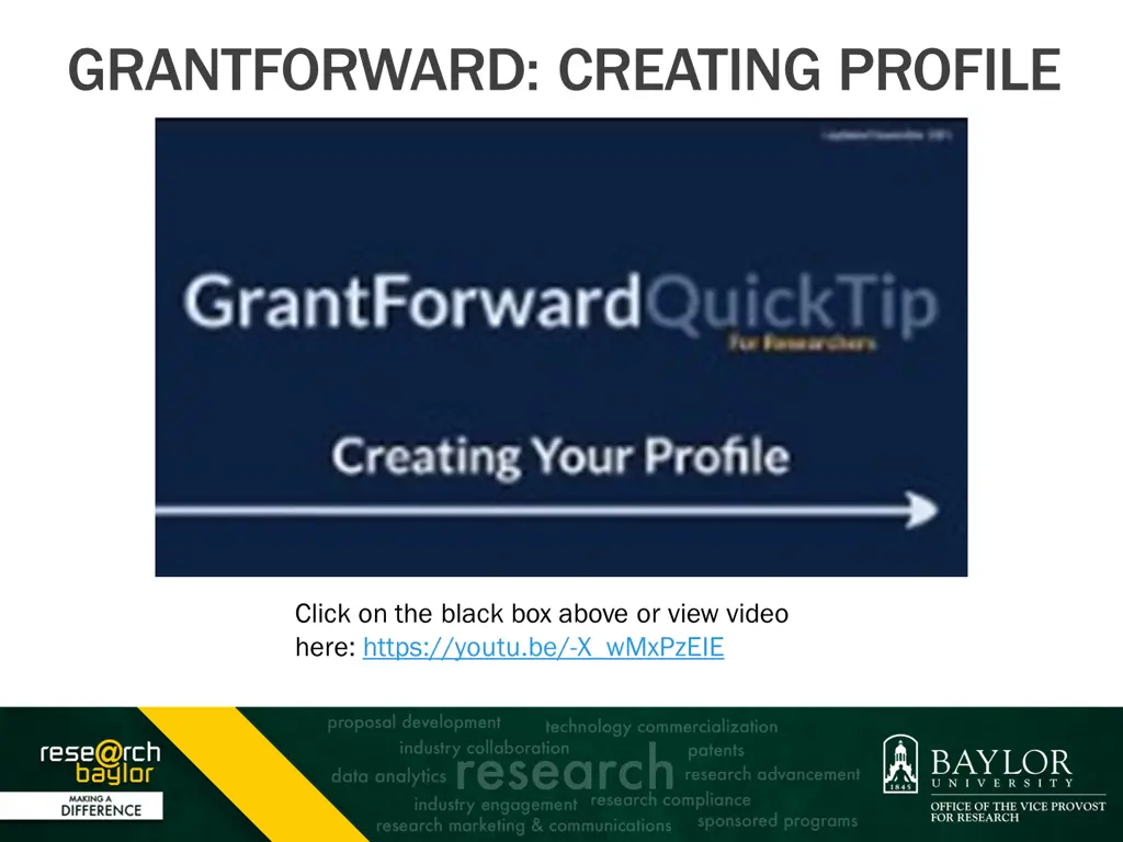 grantforward creating profile