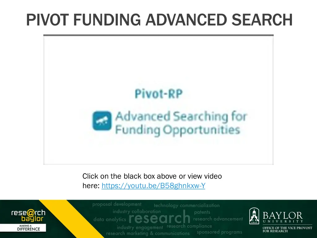 pivot funding advanced search