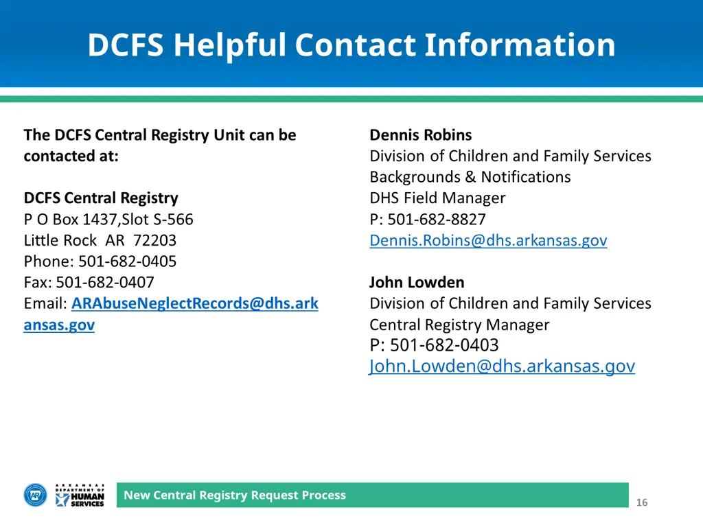 dcfs helpful contact information