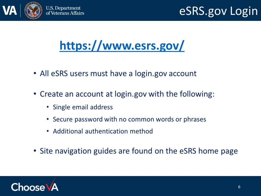 esrs gov login