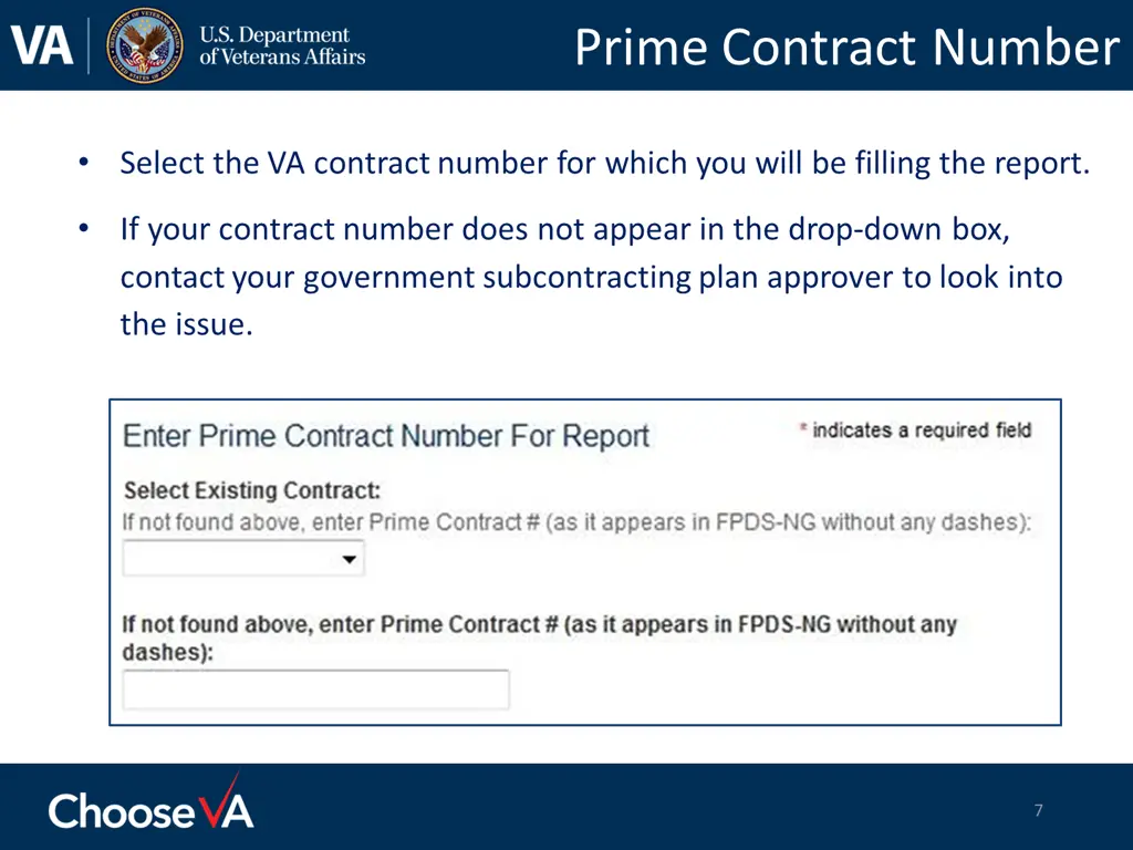 prime contract number