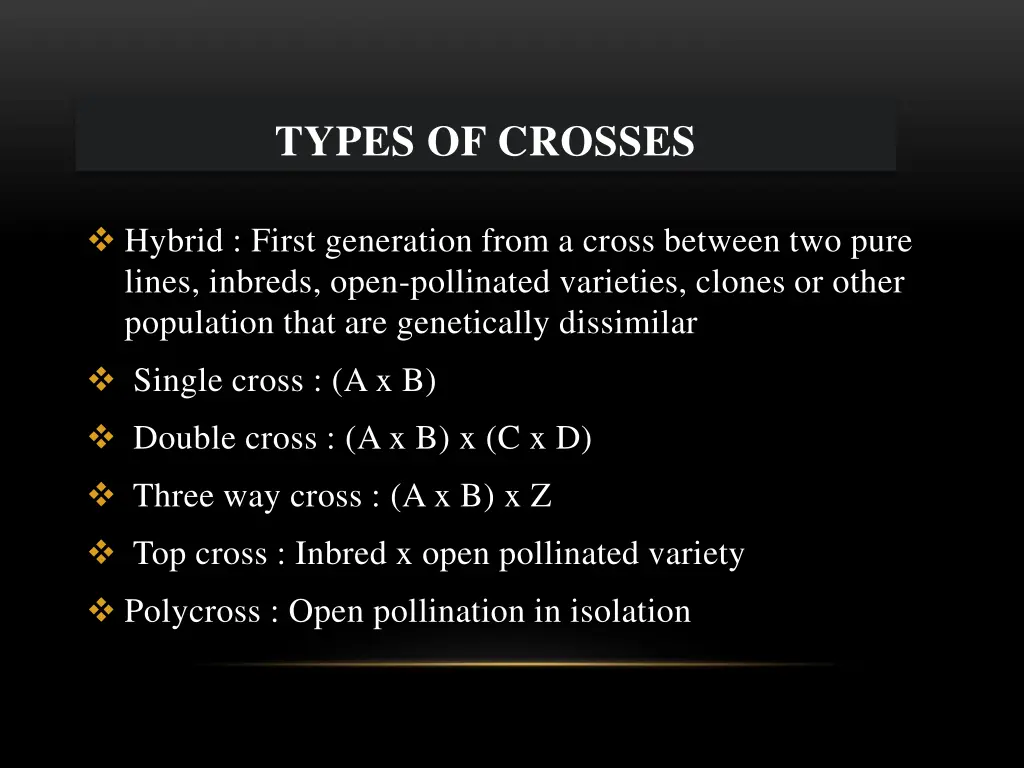 types of crosses