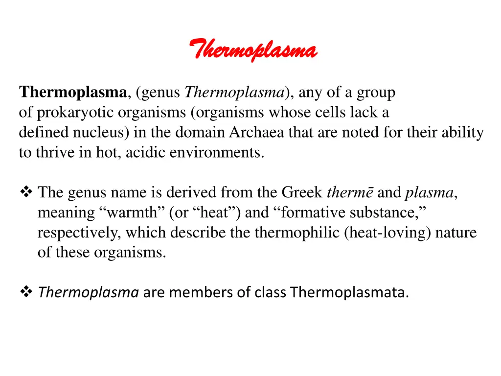 thermoplasma thermoplasma