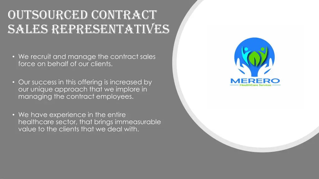 outsourced contract sales representatives