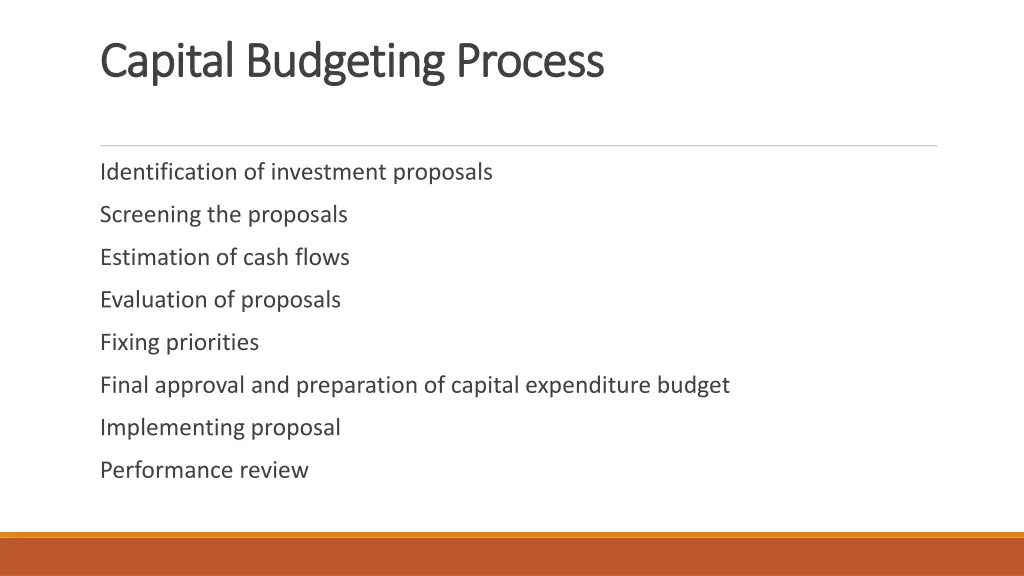 capital budgeting process capital budgeting