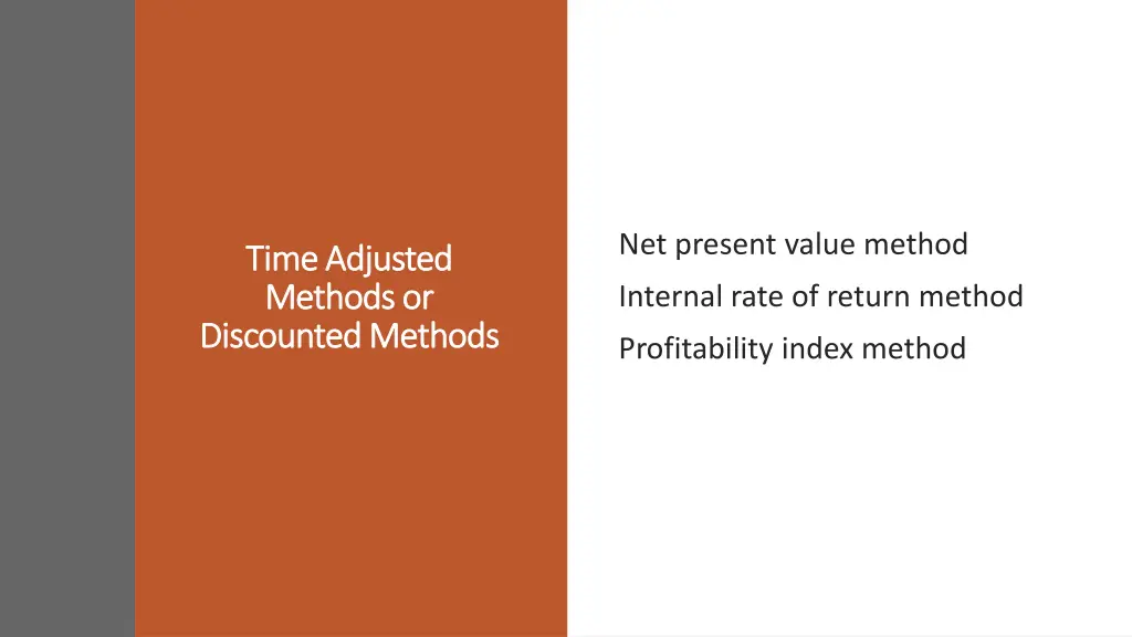 net present value method