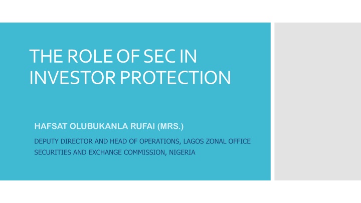 the role of sec in investor protection