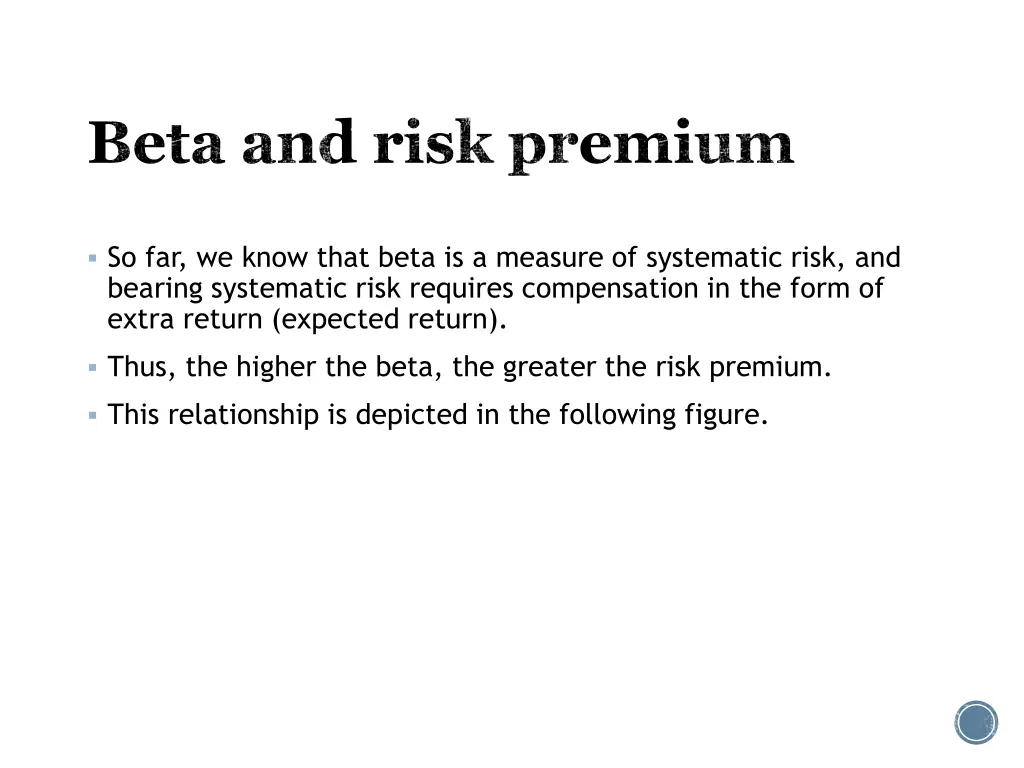 beta and risk premium