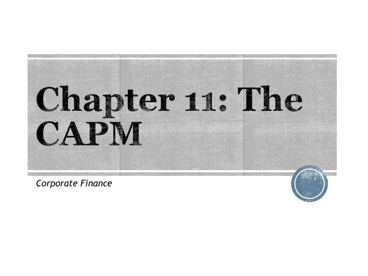 chapter 11 the capm