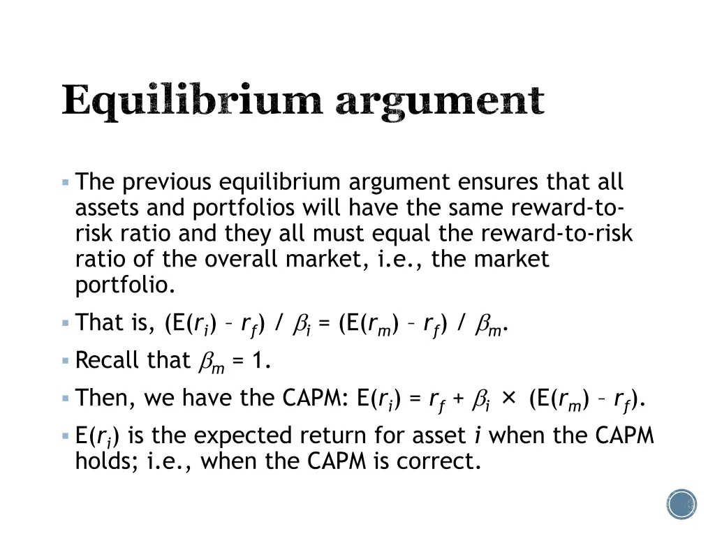 equilibrium argument